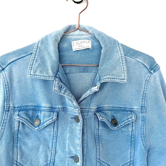 Z Supply Light Wash Blue Denim Jean Jacket - Picture 6 of 16